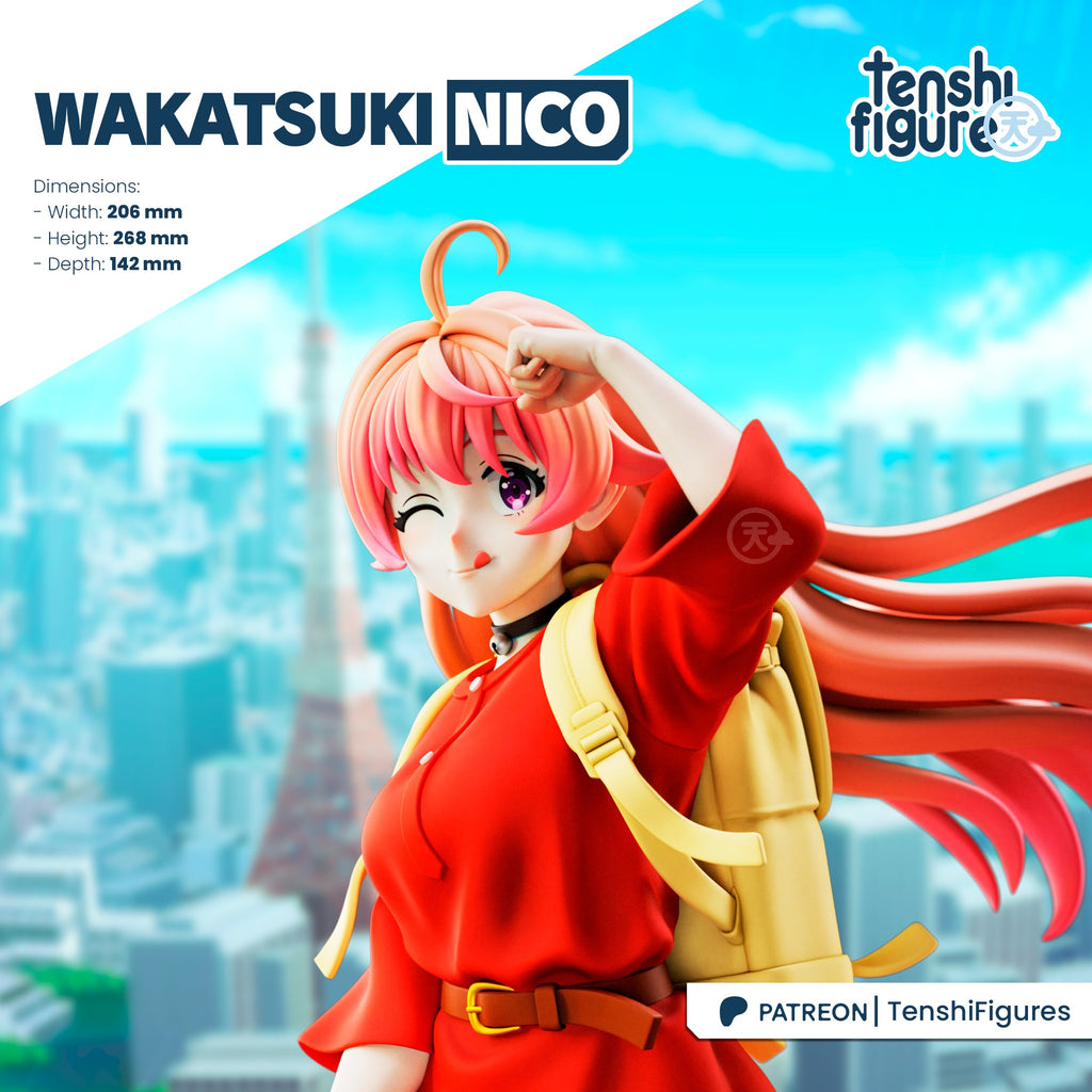 Nico Wakatsuki (Witch Watch) resin figure by Tenshi Figures — studio render 1