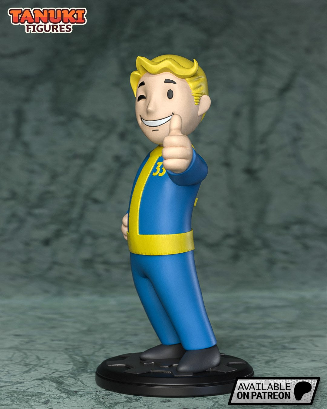 Vault Boy (Fallout) resin figure by Tanuki Figures — studio render 2