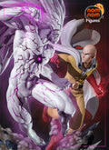 Saitama vs Boros One Punch Man resin figure by NomNom Figures — studio preview 1