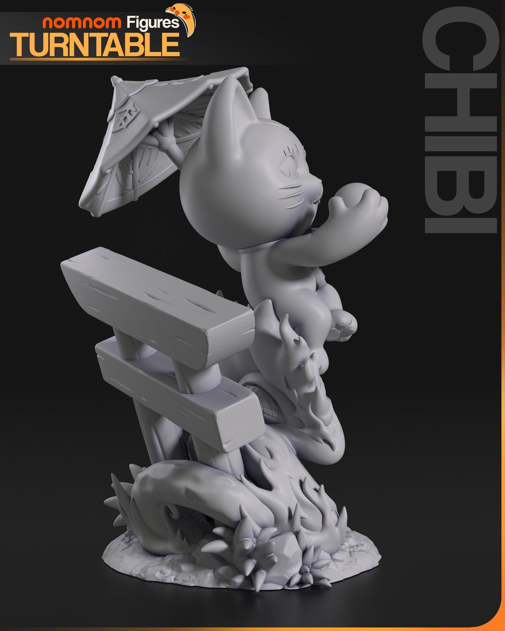 Turbo Granny Cat — studio render 8