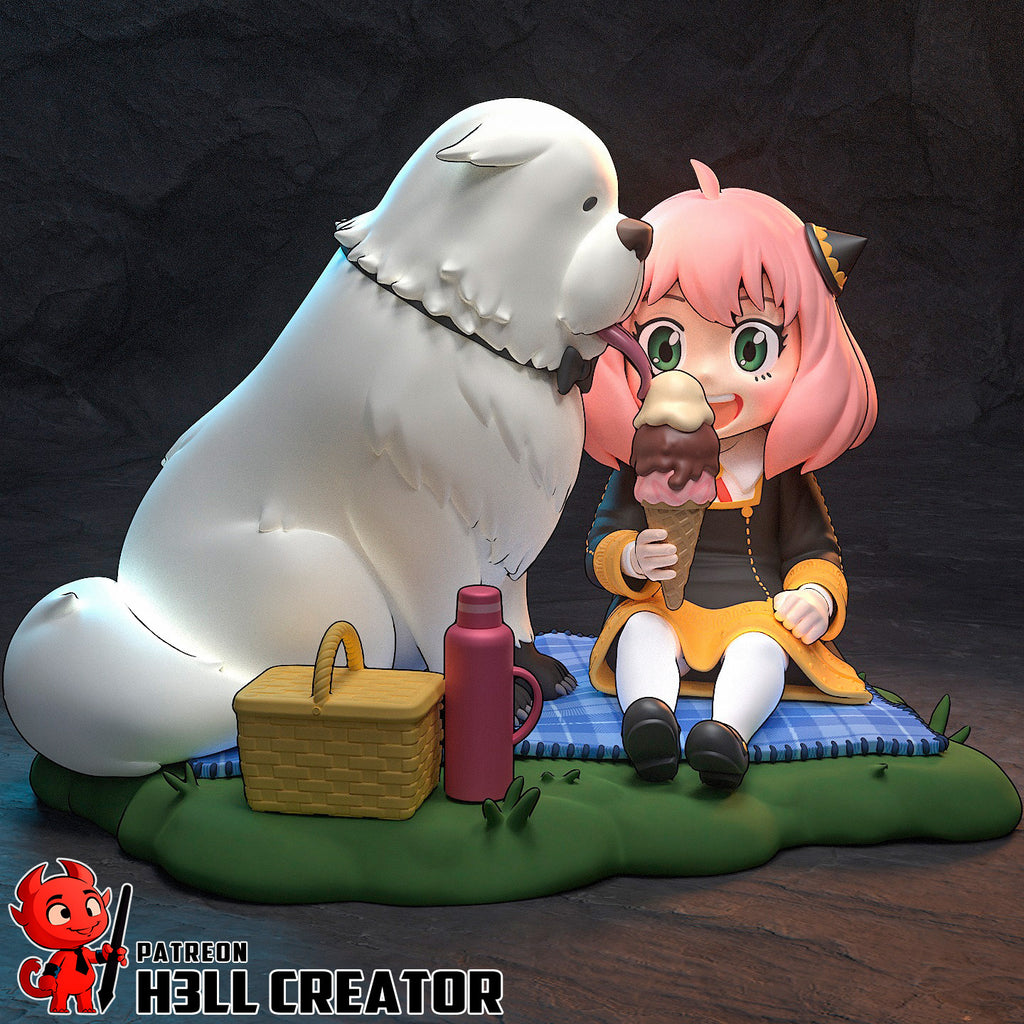 Anya Forger (Spy x Family) resin figure by h3LLcreator — studio render 4