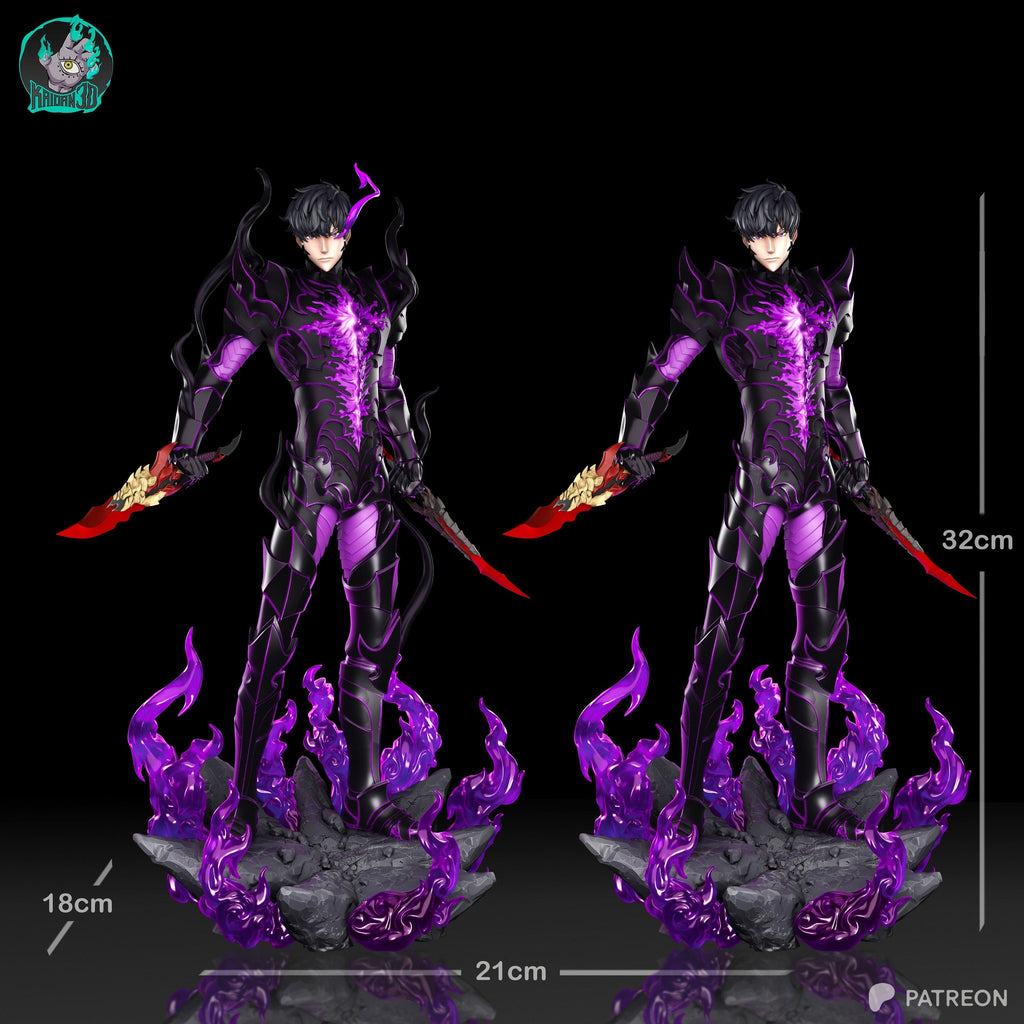Sung Jinwoo (Solo Leveling) resin figure by Kaidan 3D — studio render 5