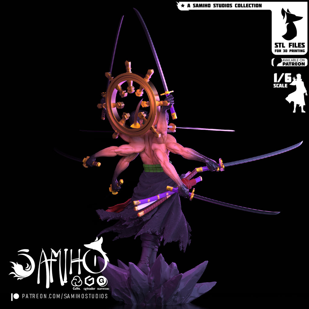 roronoa zoro one piece samiho studios ashura
