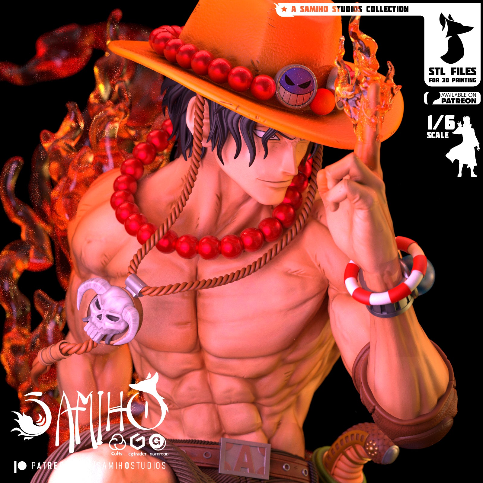 portgas d ace one piece samiho studios