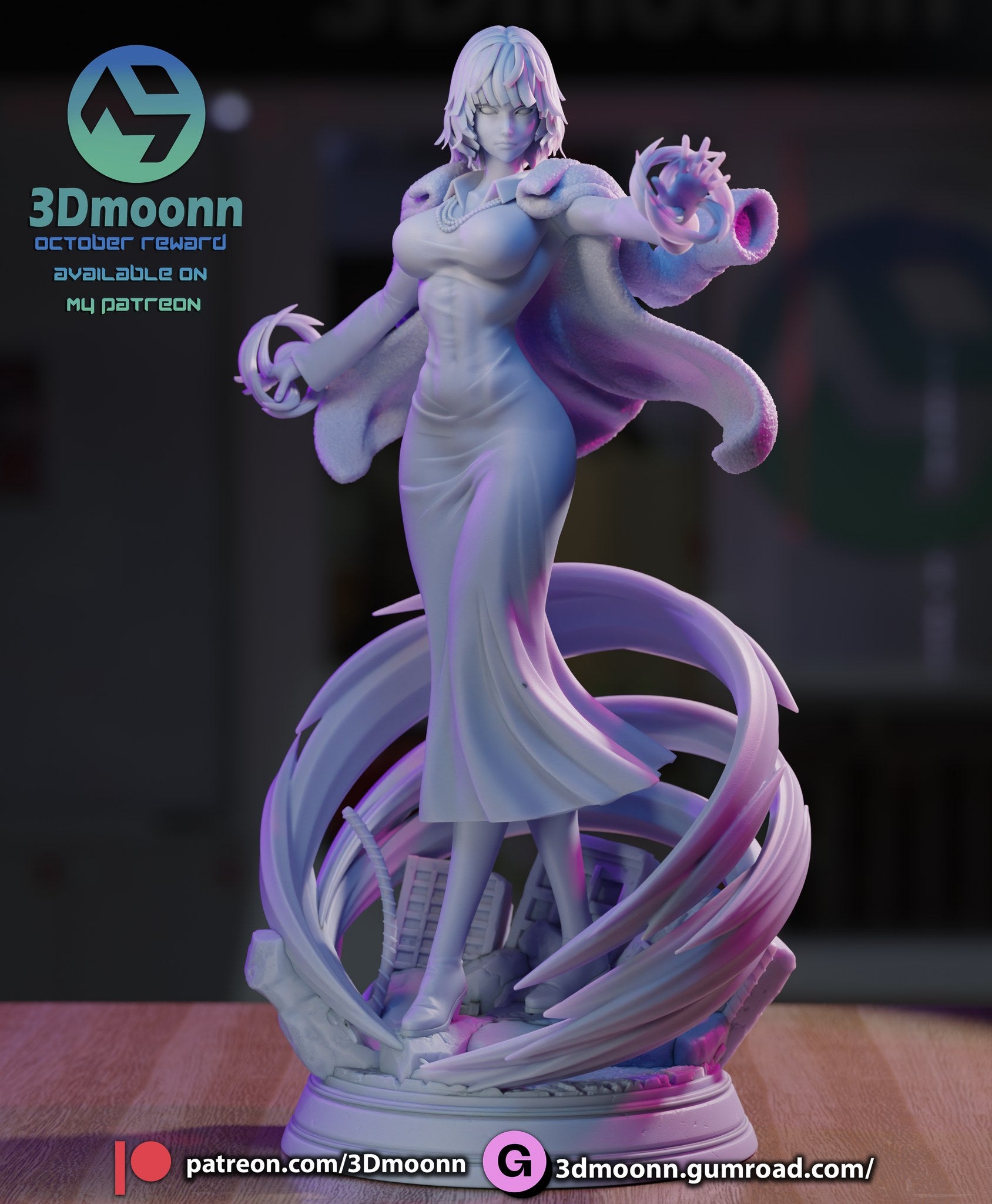 fubuki one punch man 3dmoonn 3d print model