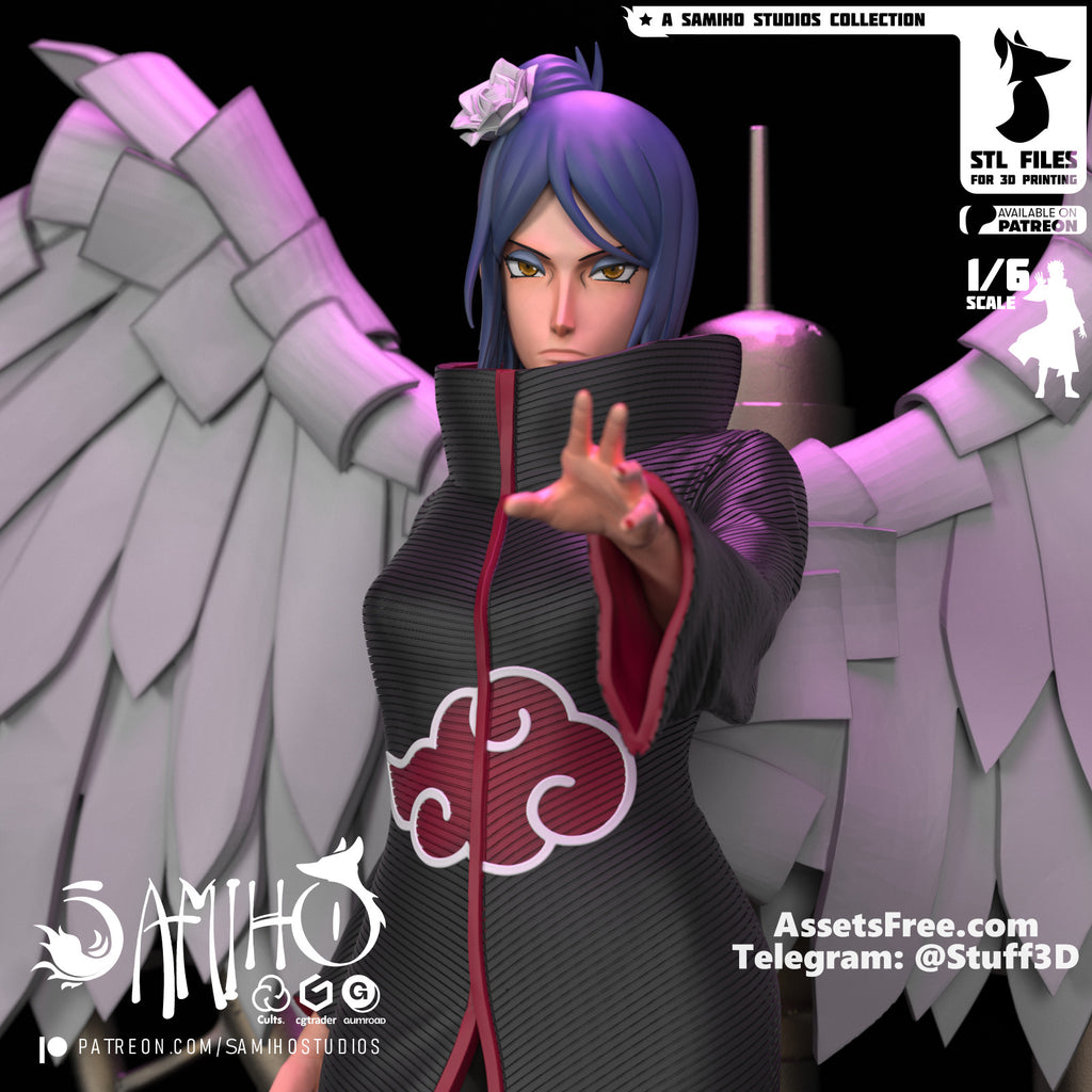 Konan Naruto resin figure by Samiho Studios — studio preview