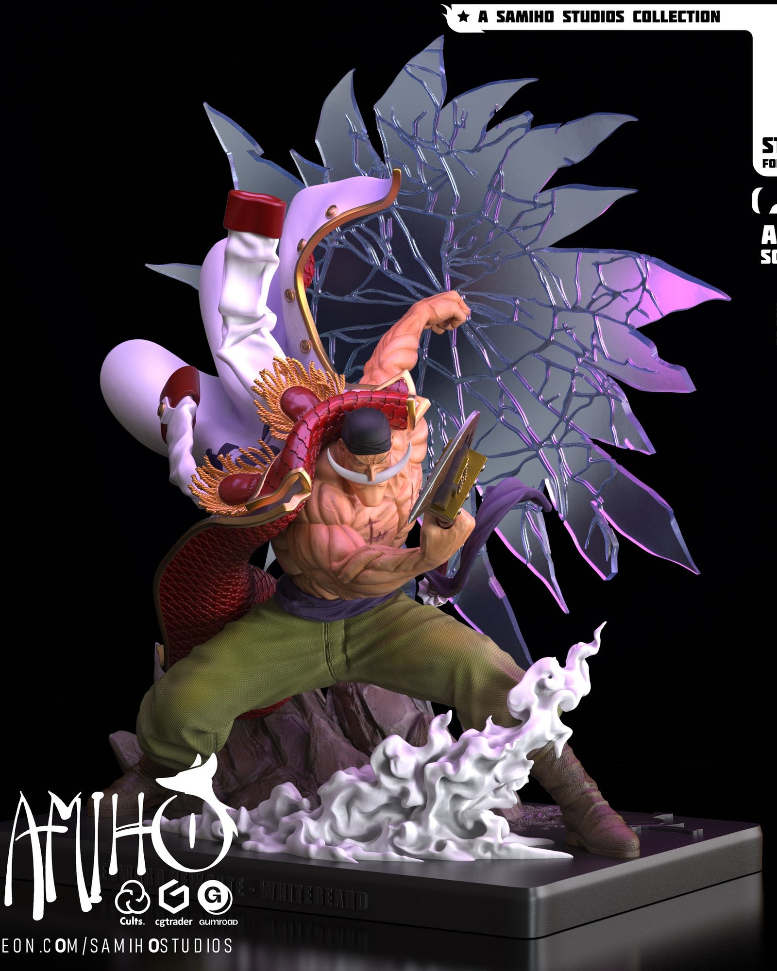 Whitebeard One Piece resin figure by Samiho Studios — studio preview