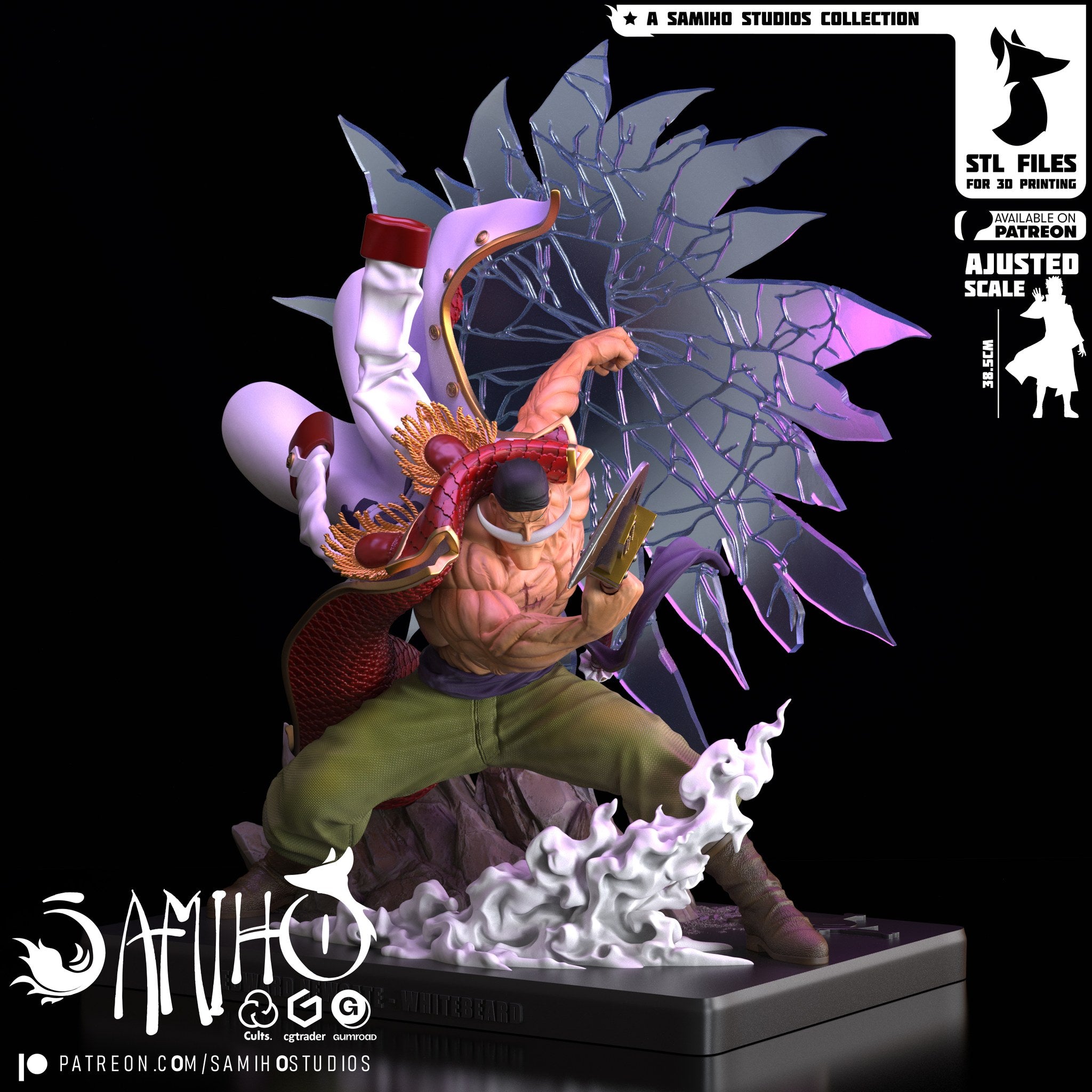 Whitebeard One Piece resin figure by Samiho Studios — studio preview