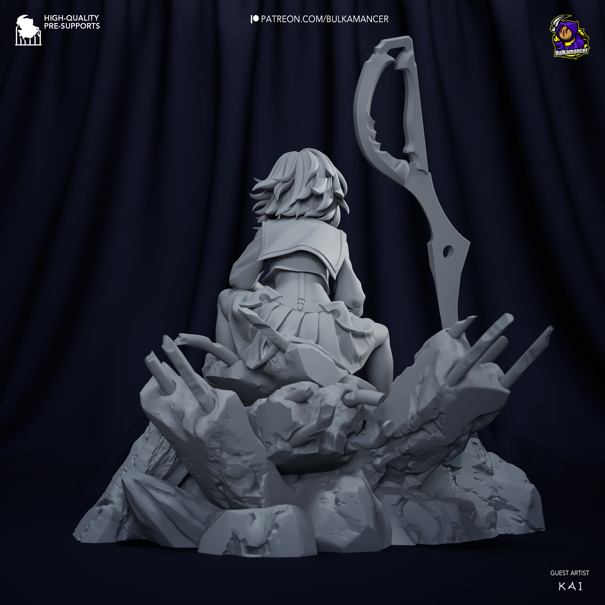 Ryuko Matoi (Kill la Kill) resin figure by Bulkamancer — studio render 10