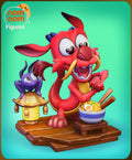 Mushu Mulan Chibi resin figure by NomNom Figures — studio preview 1