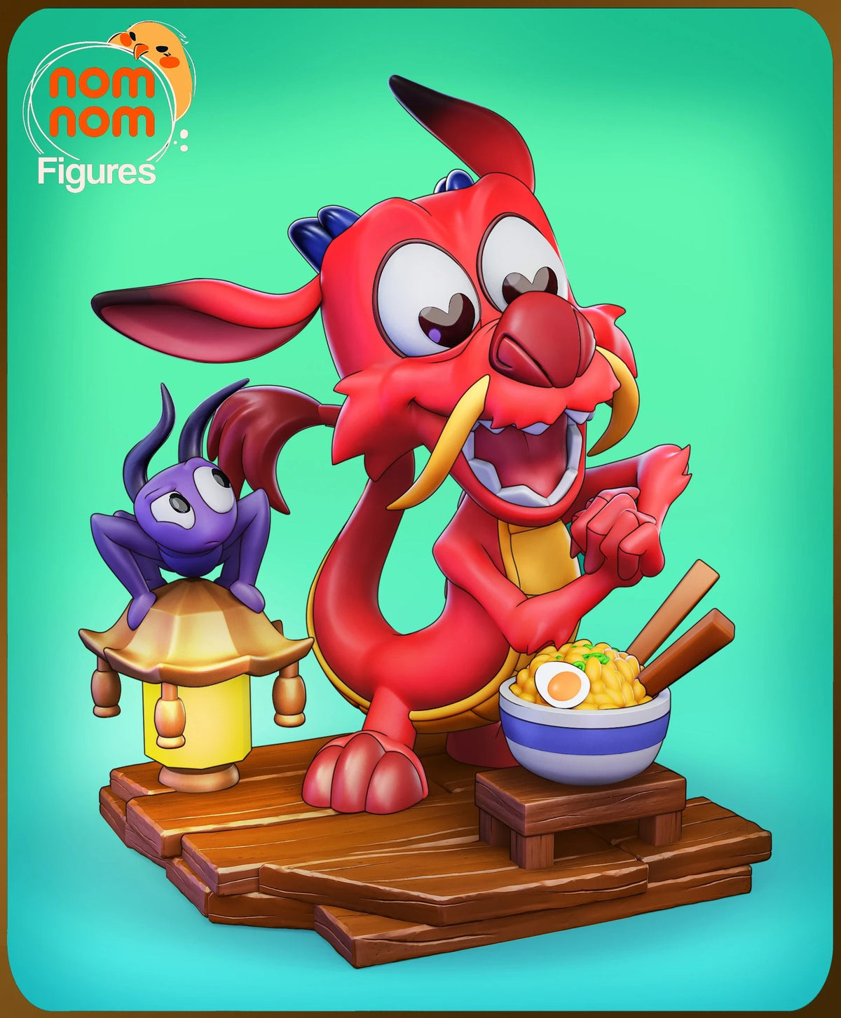 Mushu Mulan Chibi resin figure by NomNom Figures — studio preview 1