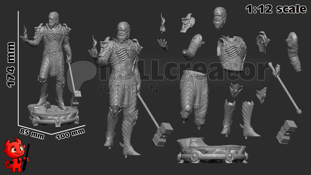 Ketheric Thorm (Baldur's Gate) resin figure by h3LLcreator — studio render 17