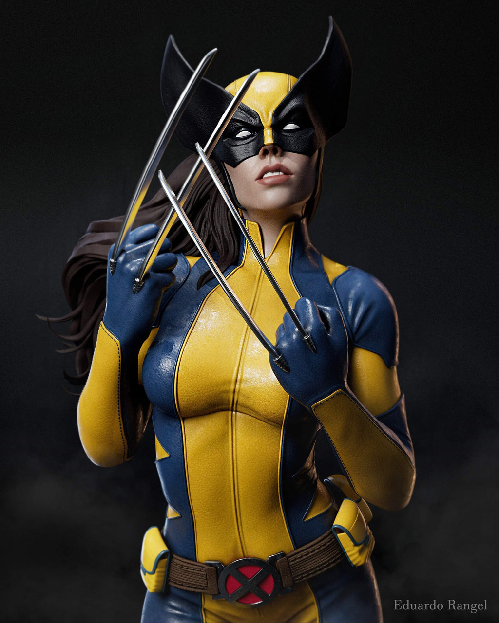 Laura Kinney (Marvel) resin figure by Abe3D — studio render 9