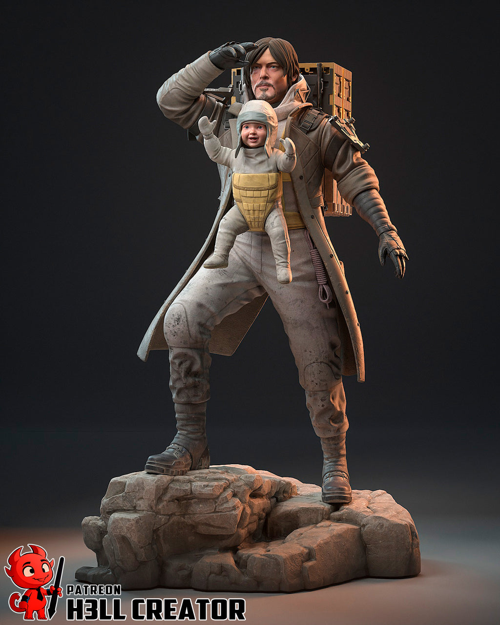 Sam Porter Bridges (Death Stranding) resin figure by h3LLcreator — studio render 2