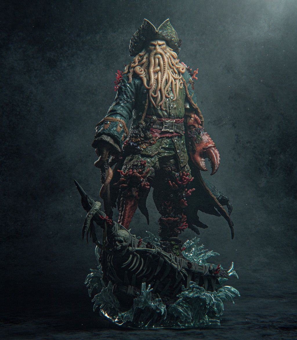 Davy Jones Pirates of the Caribbean resin figure by CA 3D Studios — studio preview 2