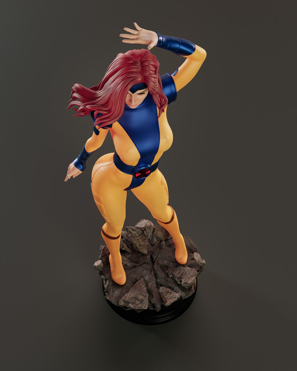 Jean Grey (Marvel) resin figure by Abe3D — studio render 8