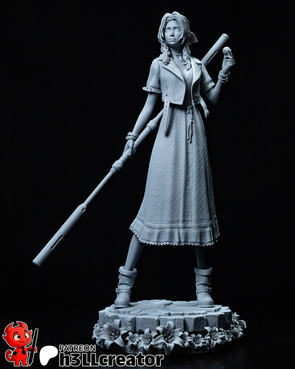 Aerith Gainsborough (Final Fantasy) resin figure by h3LLcreator — studio render 10