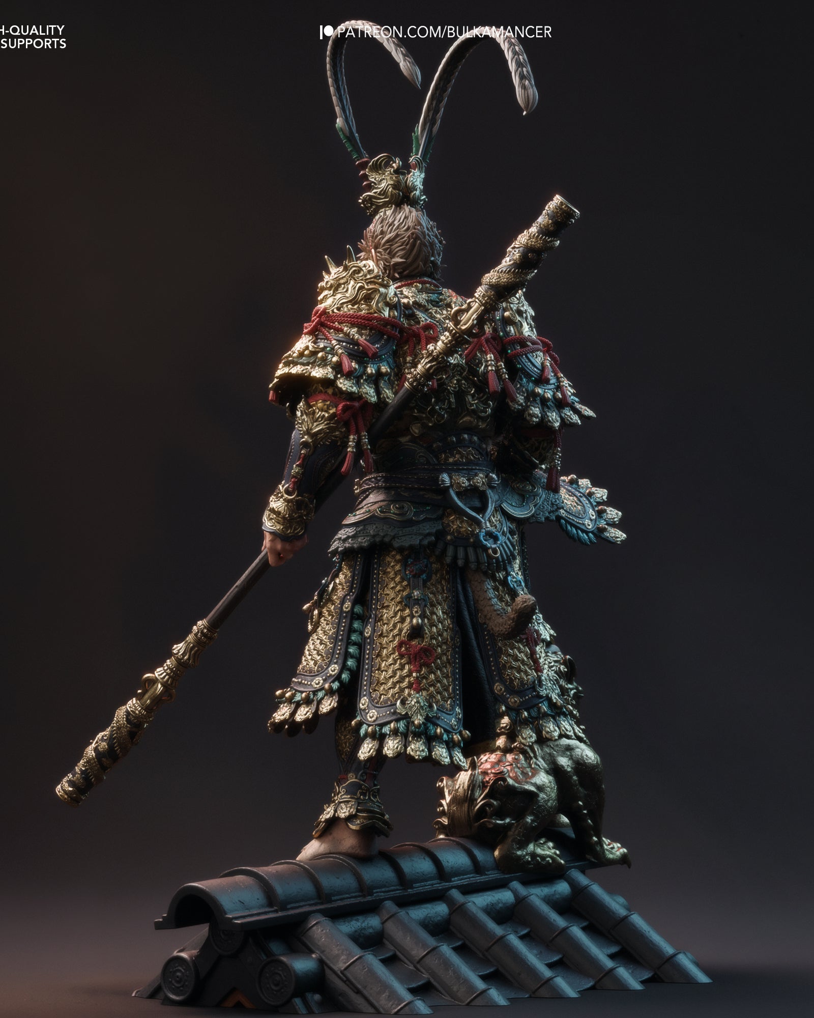 The Destined One (Black Myth Wukong) resin figure by Bulkamancer — studio render 3