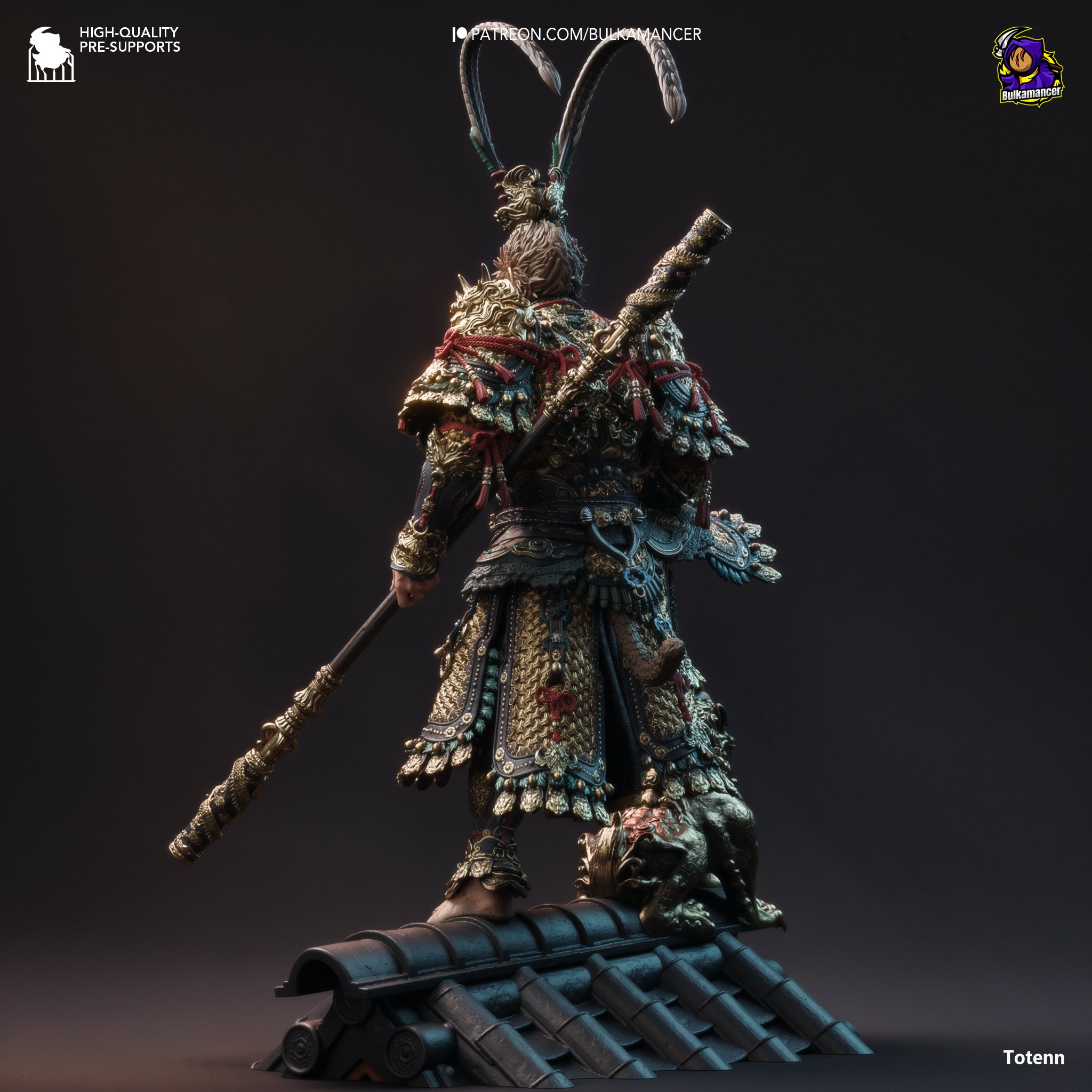 The Destined One (Black Myth Wukong) resin figure by Bulkamancer — studio render 3