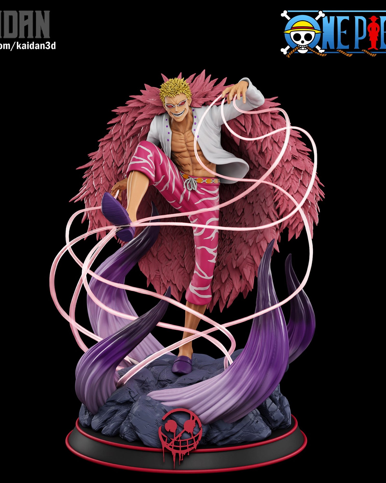 Doflamingo (One Piece) resin figure by Kaidan 3D — studio render 2