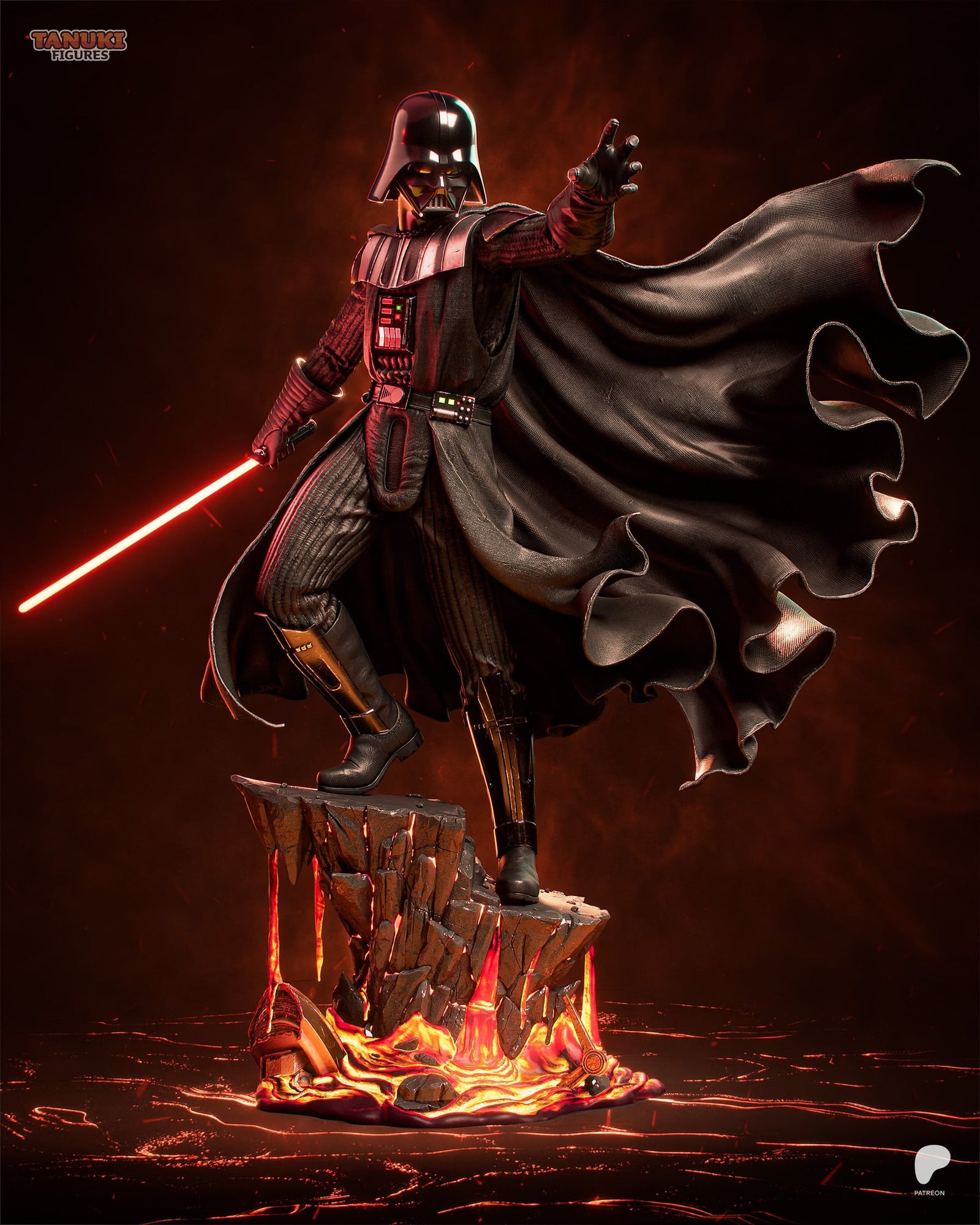 Darth Vader (Star Wars) resin figure by Tanuki Figures — studio render 1
