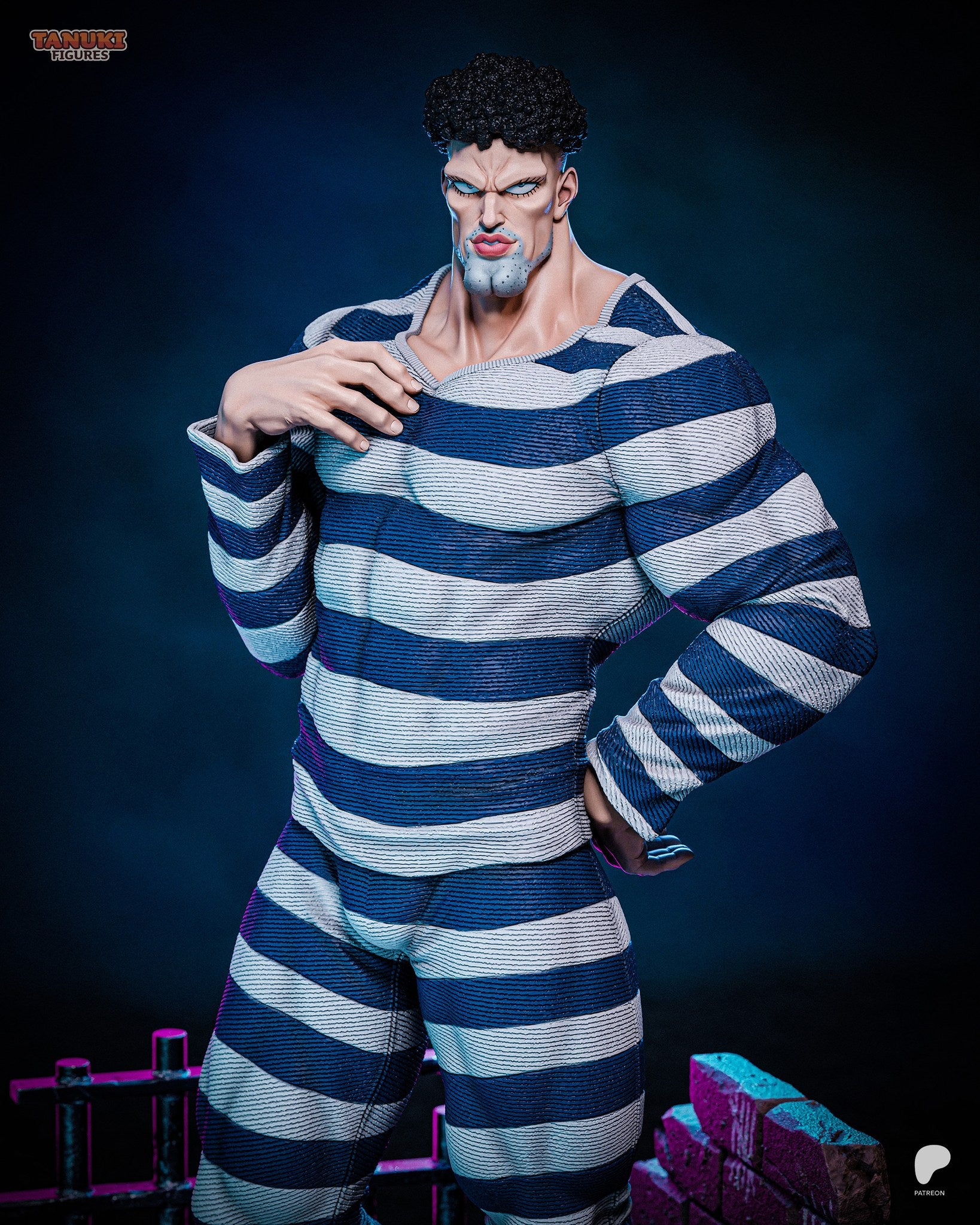 Puri-Puri Prisoner (One Punch Man) resin figure by Tanuki Figures — studio render 2