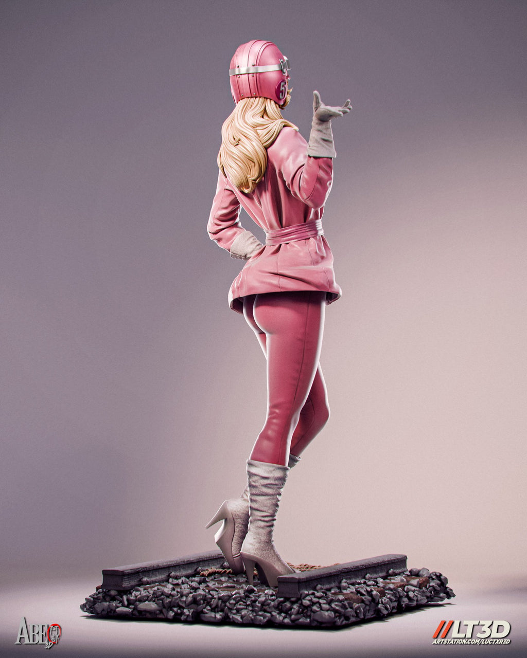 Penelope Pitstop (Wacky Races) resin figure by Abe3D — studio render 3