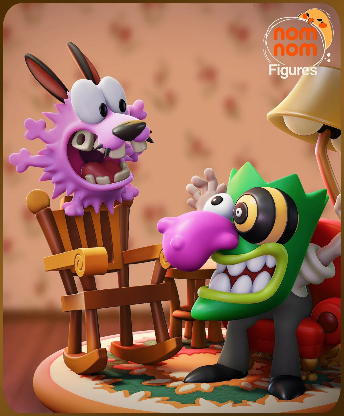 Courage the Cowardly Dog Chibi resin figure by NomNom Figures — studio preview 2