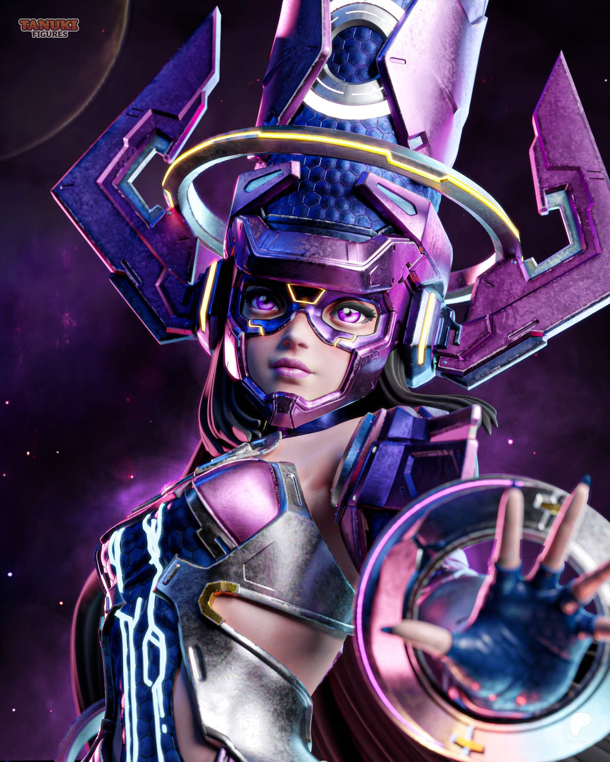 Galacta (Marvel) resin figure by Tanuki Figures — studio render 2