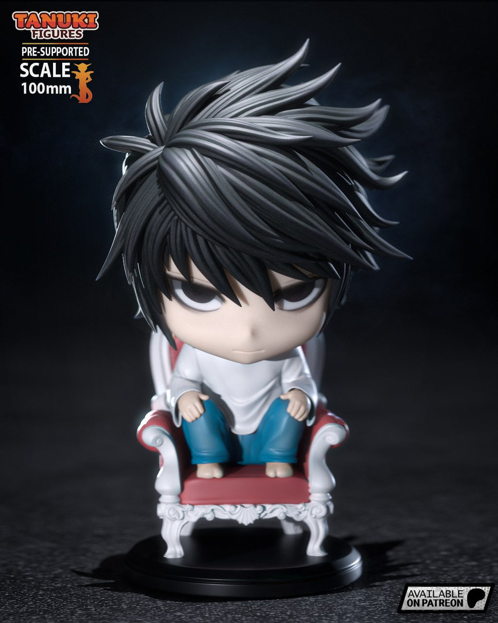 L (Death Note) resin figure by Tanuki Figures — studio render 2