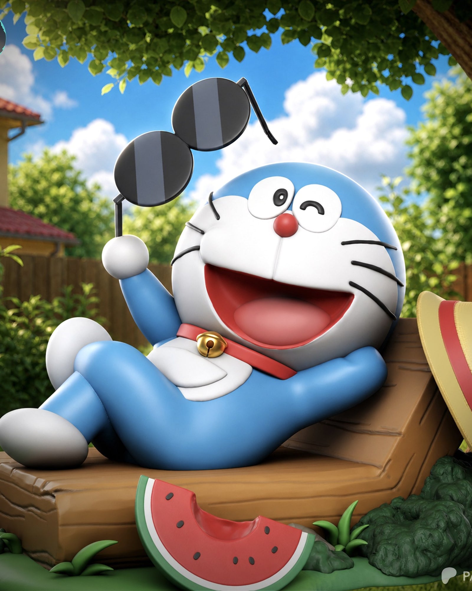 Doraemon (Doraemon) resin figure by Kaidan 3D — studio render 1