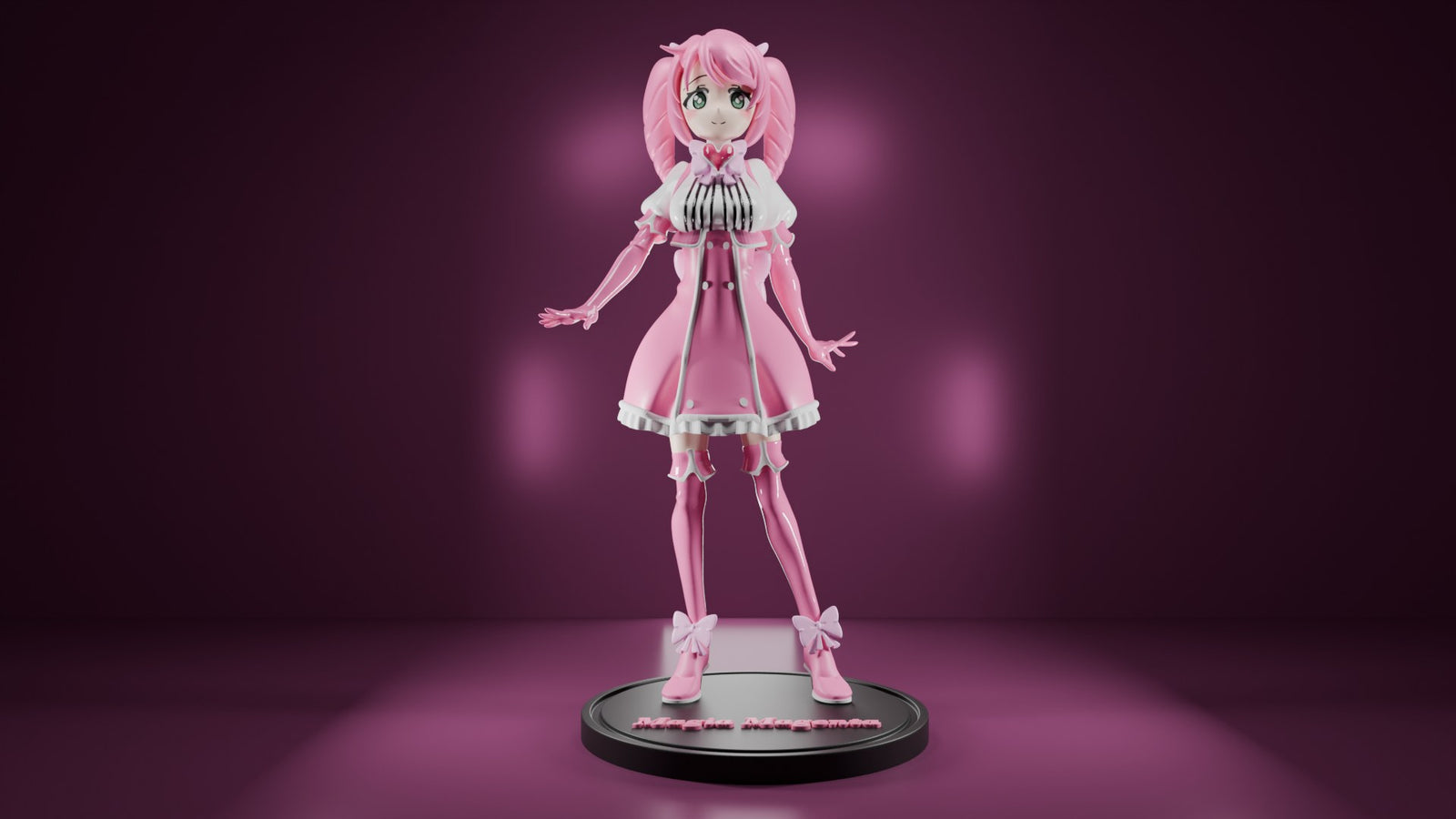 Magenta Magic (Gushing Over Magical Girls) resin figure by RemyJF — studio render 1