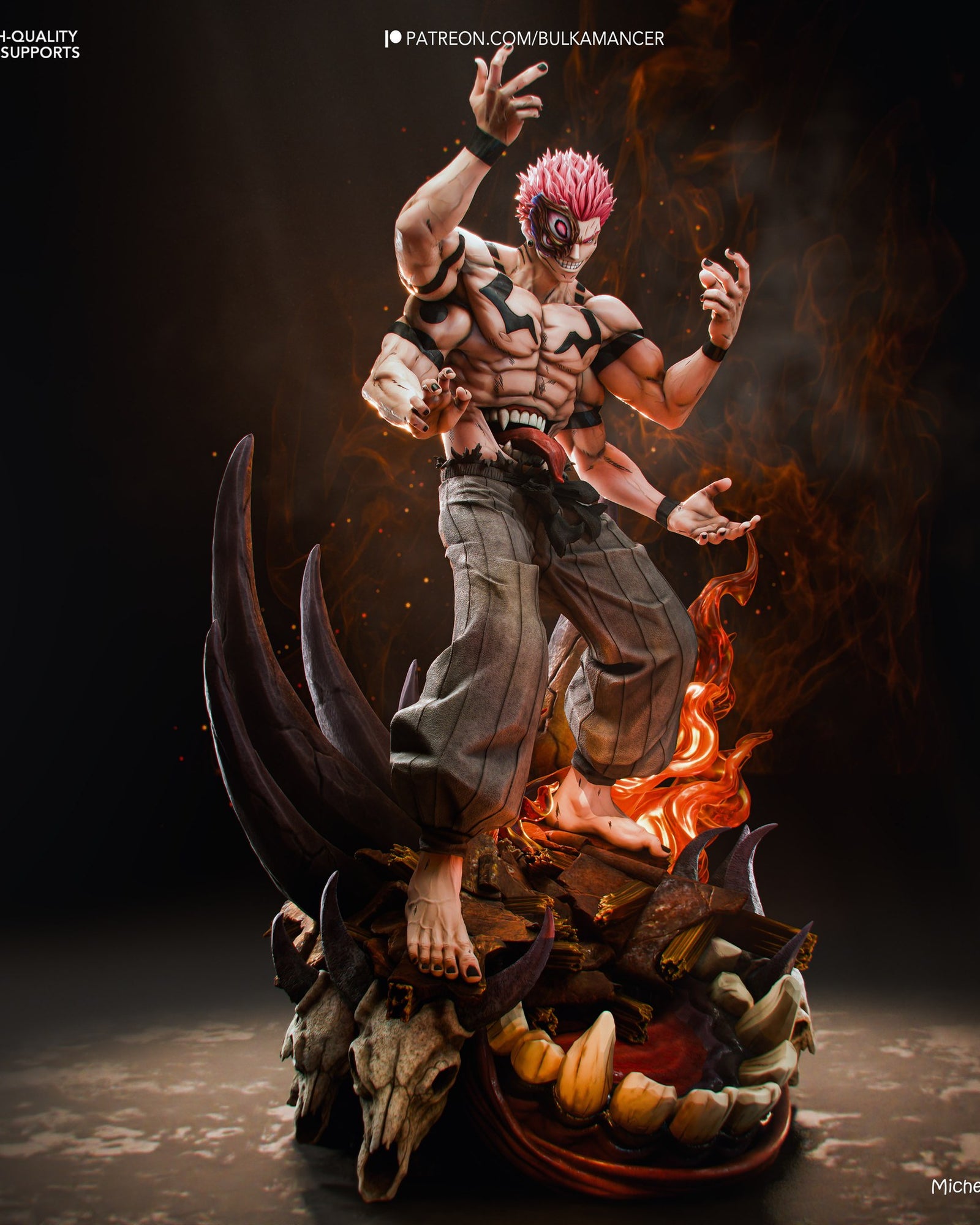 Ryomen Sukuna (Jujutsu Kaisen) resin figure by Bulkamancer — studio render 4