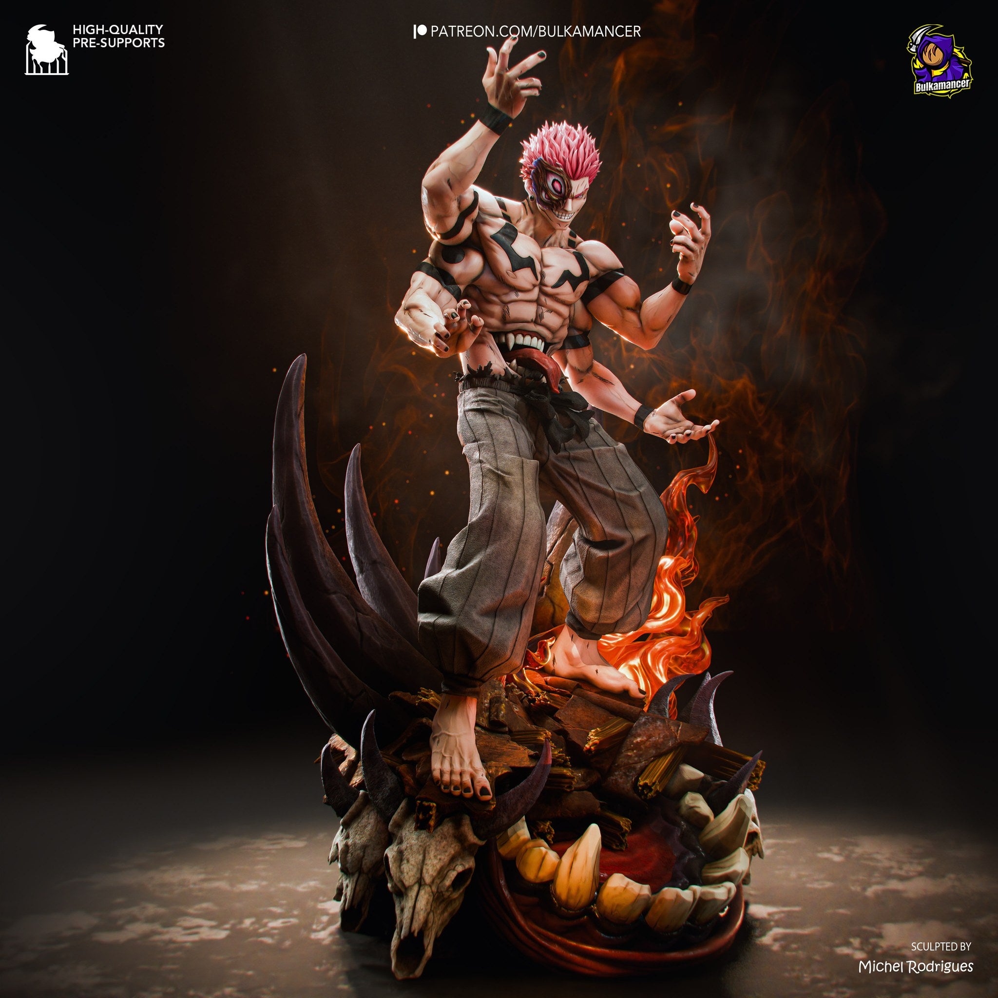 Ryomen Sukuna (Jujutsu Kaisen) resin figure by Bulkamancer — studio render 4