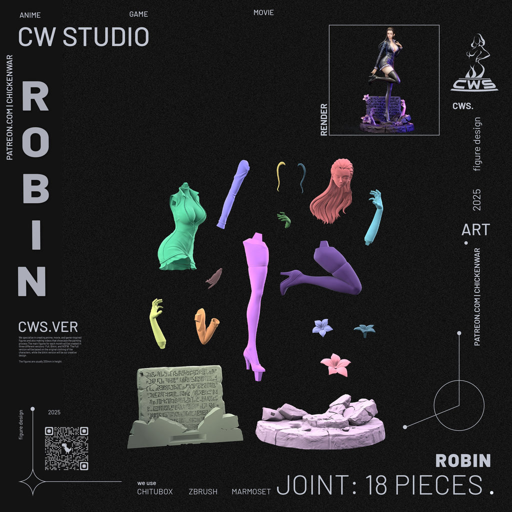 Nico Robin (One Piece) resin figure by CW Studio — studio render 11