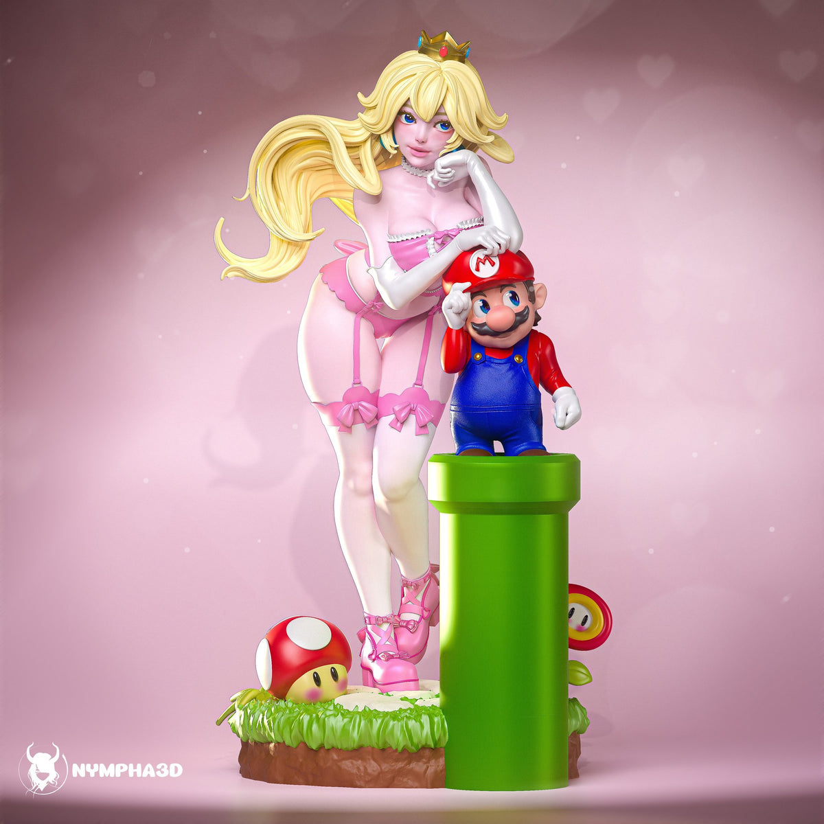 Princess Peach (Super Mario) resin figure by Nympha — studio render 6