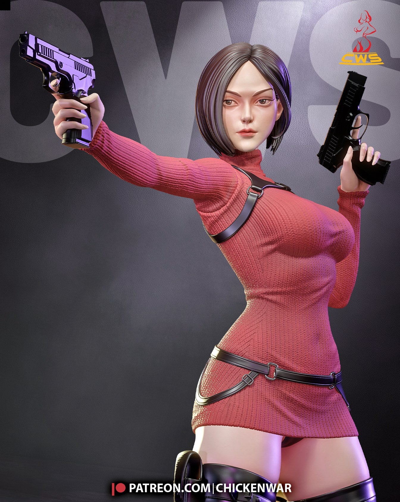 Ada Wong (Resident Evil) resin figure by CW Studio — studio render 3