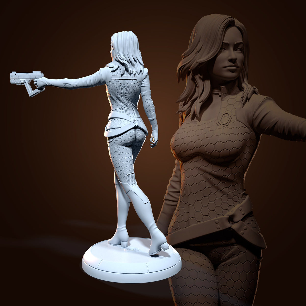 Miranda Lawson (Mass Effect) resin figure by h3LLcreator — studio render 4
