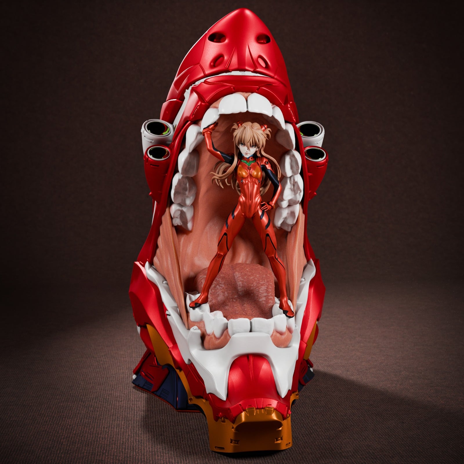Asuka Langley Soryu and Eva-01 — studio render 3