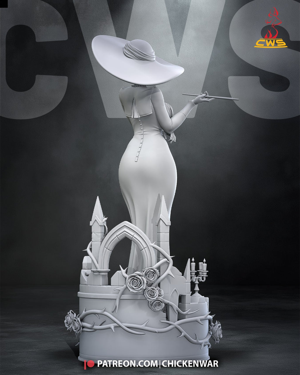Alcina Dimitrescu (Resident Evil) resin figure by CW Studio — studio render 11