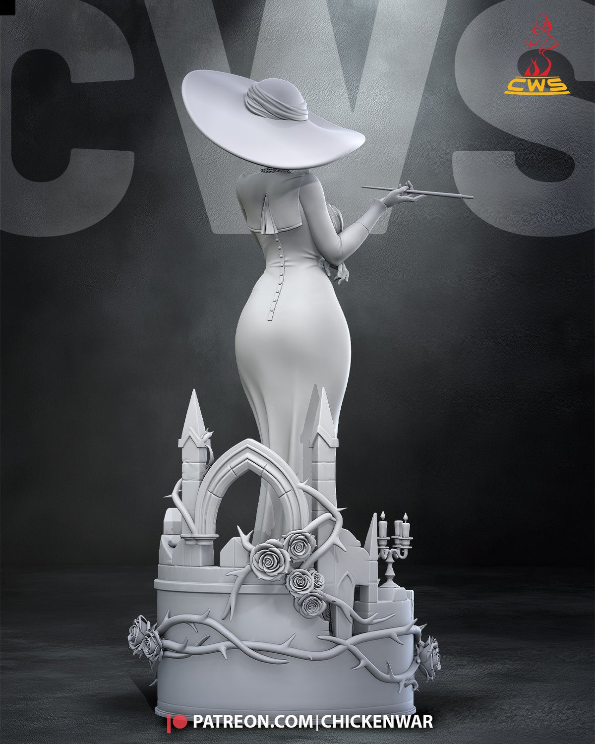 Alcina Dimitrescu (Resident Evil) resin figure by CW Studio — studio render 11