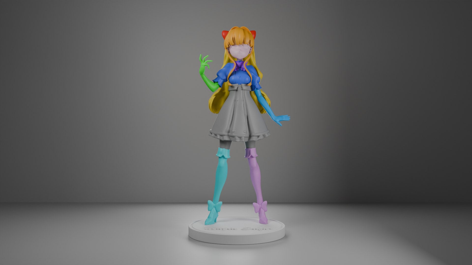 Sulfur Magic (Gushing Over Magical Girls) resin figure by RemyJF — studio render 2