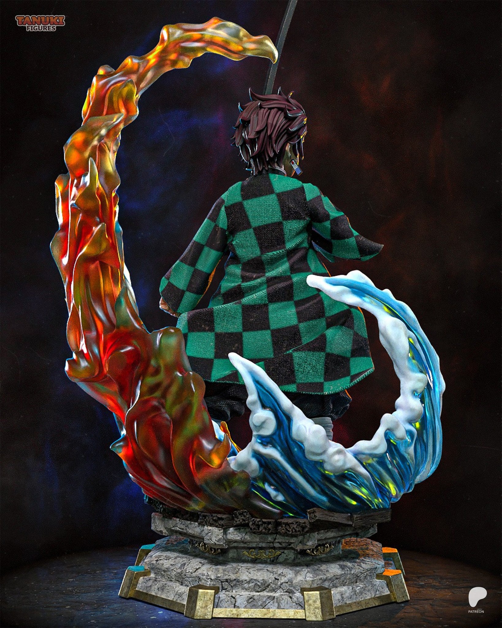 Tanjiro Kamado (Demon Slayer) resin figure by Tanuki Figures — studio render 4