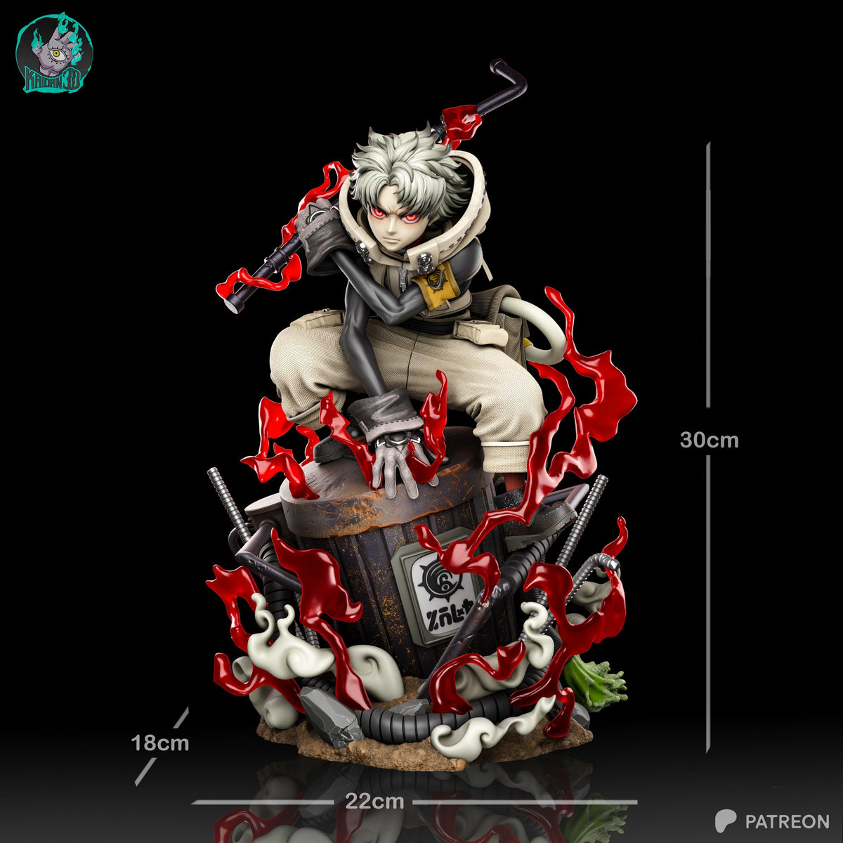 Rudo (Gachiakuta) resin figure by Kaidan 3D — studio render 7