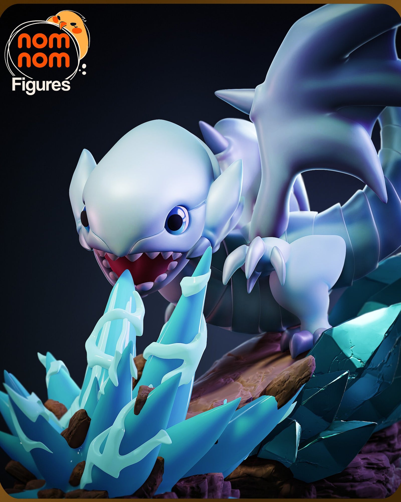 Blue-Eyes White Dragon Yu-Gi-Oh! Chibi resin figure by NomNom Figures — studio preview 2