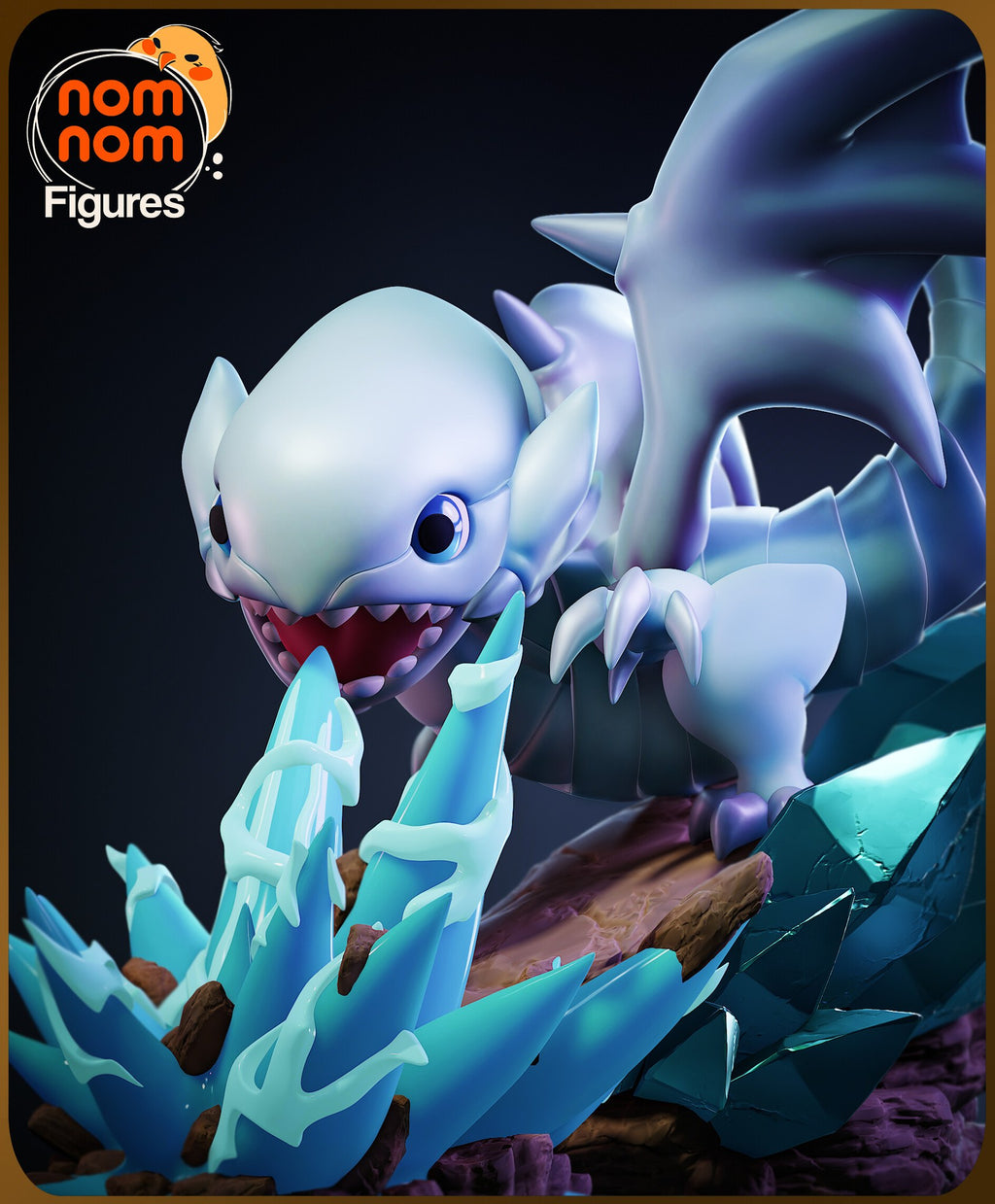 Blue-Eyes White Dragon Yu-Gi-Oh! Chibi resin figure by NomNom Figures — studio preview 2