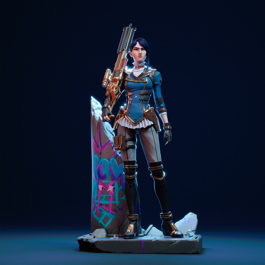 Caitlyn League of Legends resin figure by CA 3D Studios — studio preview 3