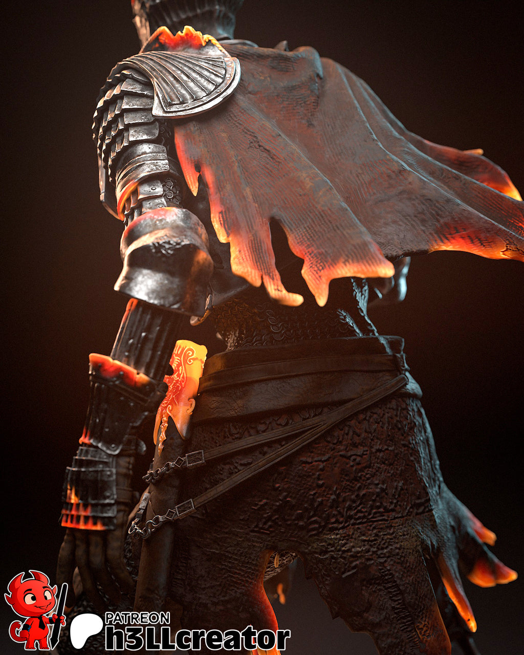 Soul of Cinder (Dark Souls) resin figure by h3LLcreator — studio render 11