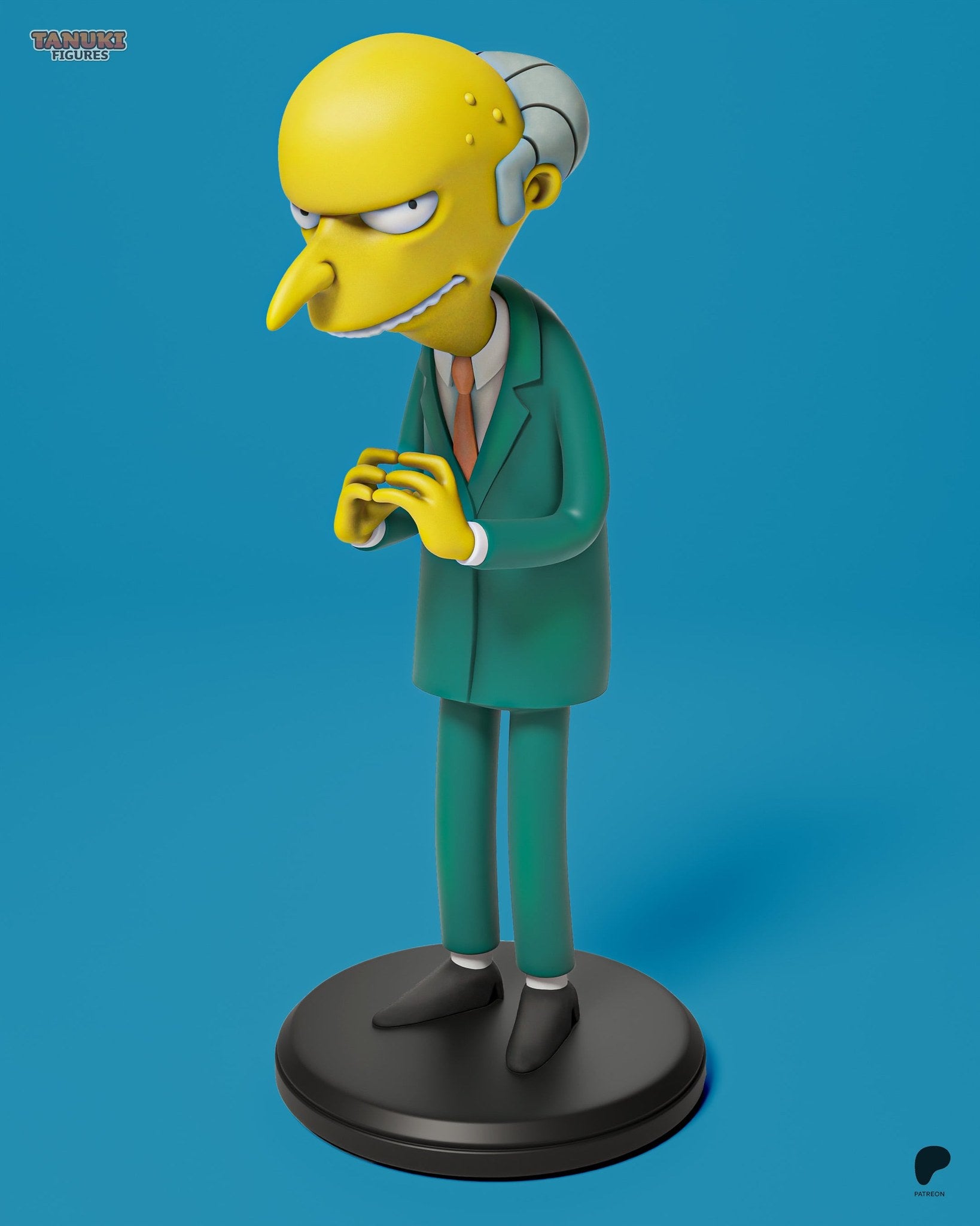 Montgomery Burns (The Simpsons) resin figure by Tanuki Figures — studio render 4