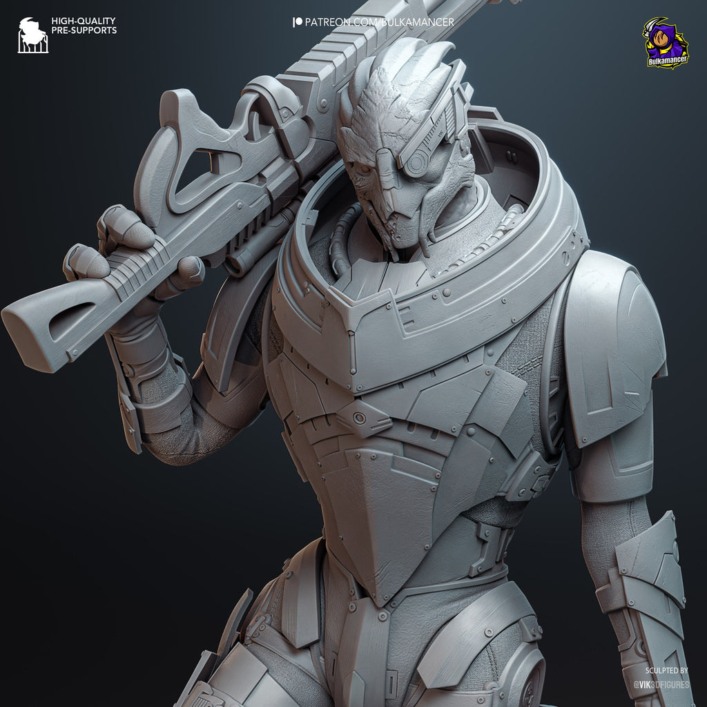 Garrus Vakarian (Mass Effect) resin figure by Bulkamancer — studio render 11